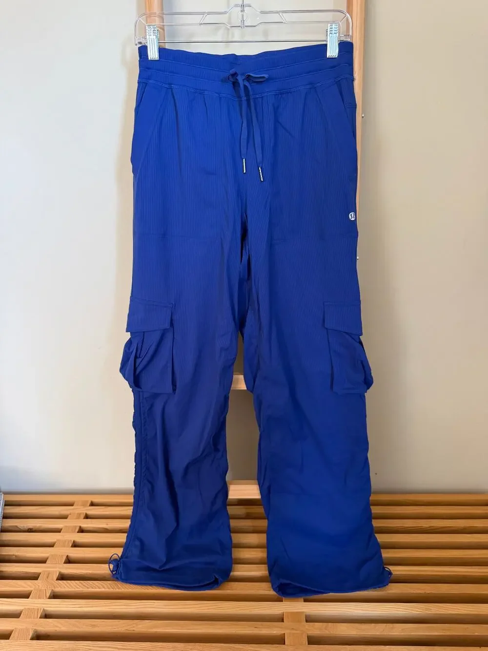 Lululemon Blue Ribbed Cargo Wide Leg Pants Size S